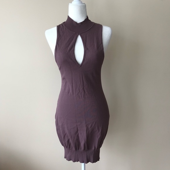 Missguided keyhole bodycon mockneck dress - Picture 1 of 6